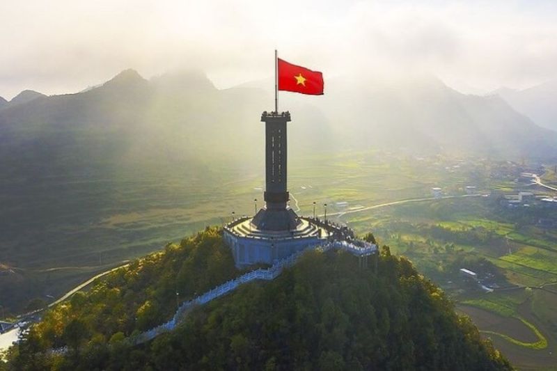 Lung Cu flagpole - The northernmost landmark of the country