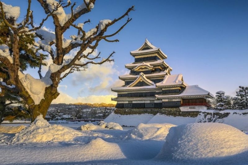 Matsumoto Castle, Matsumoto, Japan is mysterious and poetic