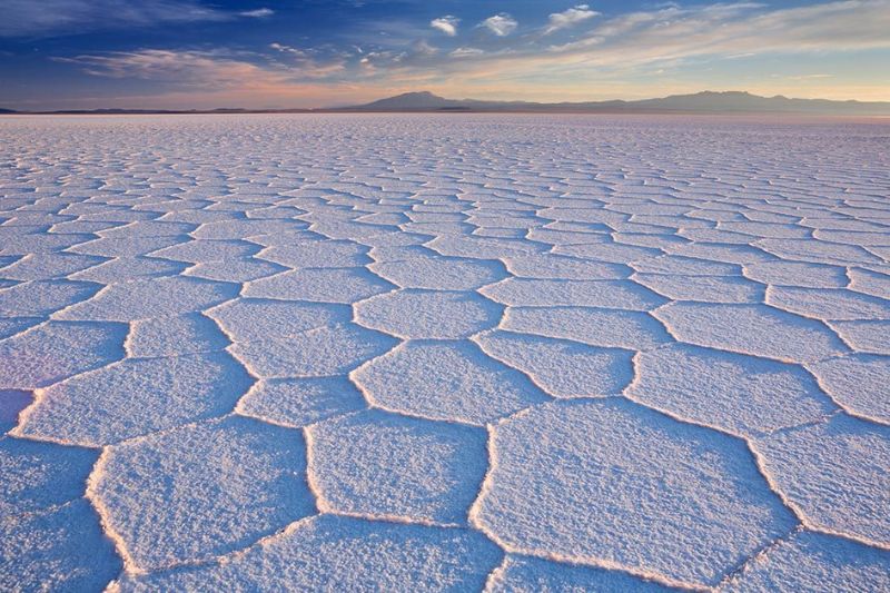Salar de Uyuni is the largest salt flat in the world, with an area of ​​ more than 10,000 km2 and an altitude of about 3,650 m above sea level