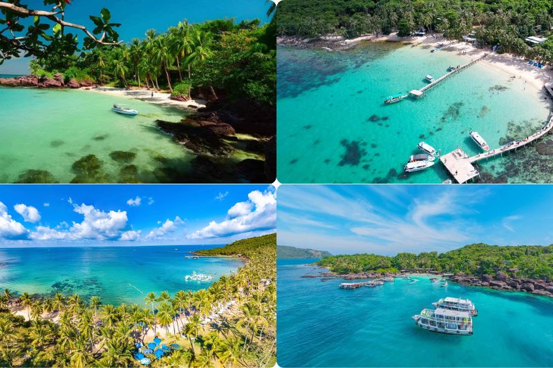 Coming to the South of Phu Quoc Island, do not miss to explore the tour of 4 beautiful islands: Mong Tay Islet, May Rut Islet, Thom Islet and Buom Islet