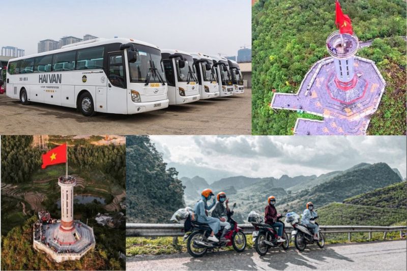 Visitors can travel to Lung Cu flagpole, Ha Giang, by motorbike or bus