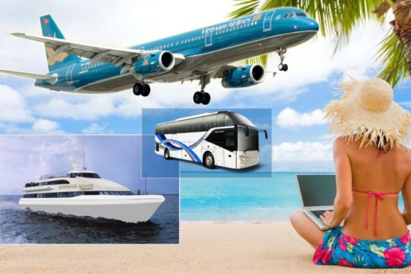 Visitors can travel to Phu Quoc by plane, bus and boat